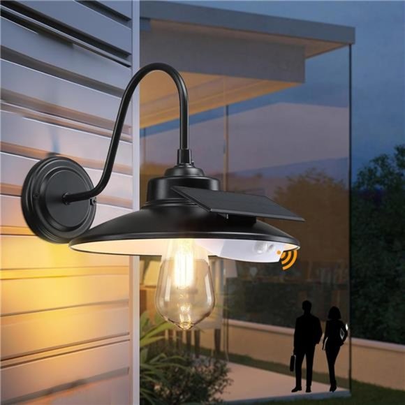 Solar Barn Light with 3 Lighting Modes and Motion Sensor, Wall Light 1-Pack - Picture 1 of 8